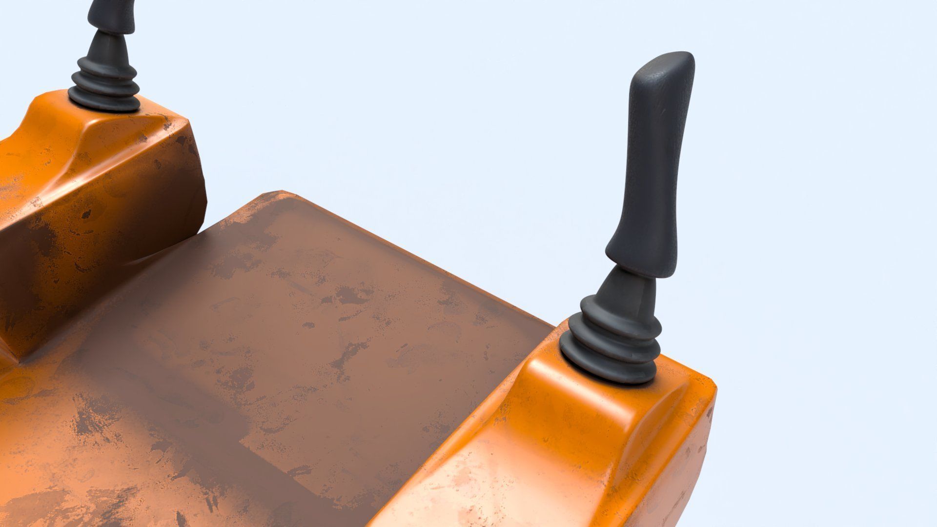 Vehicle Controller Dock with Joy stick ISO SAE controls Low-poly 3D model_4