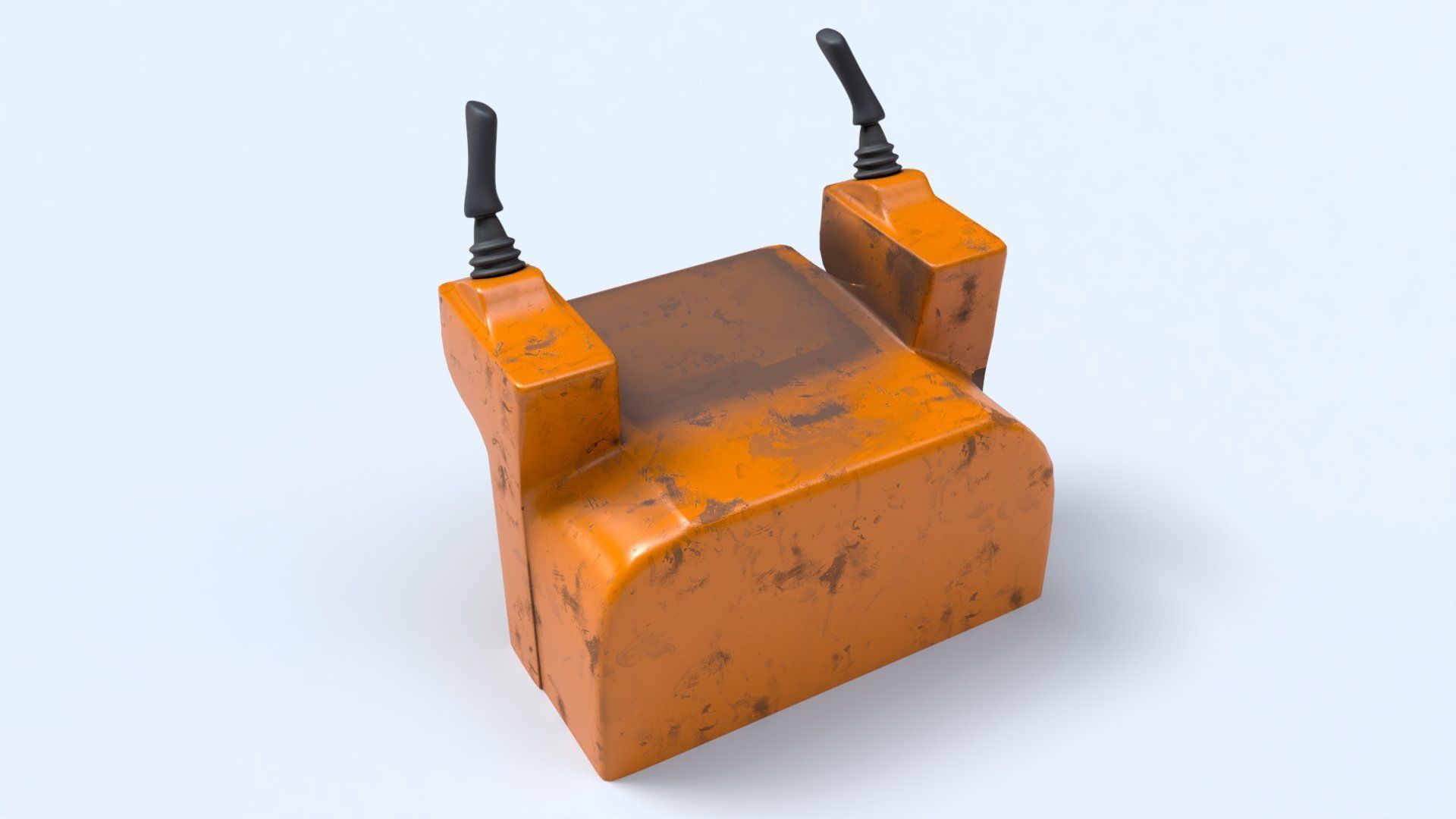 Vehicle Controller Dock with Joy stick ISO SAE controls Low-poly 3D model_6