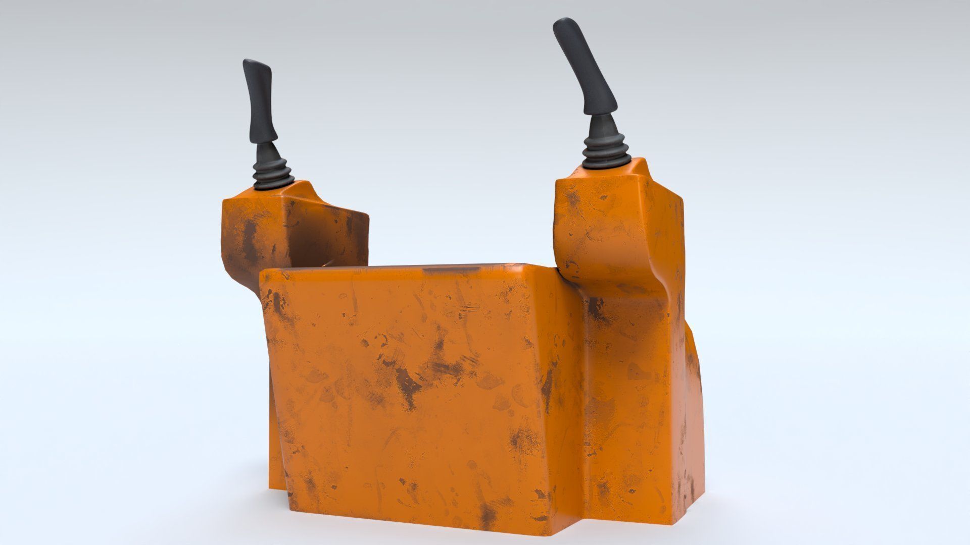 Vehicle Controller Dock with Joy stick ISO SAE controls Low-poly 3D model_8