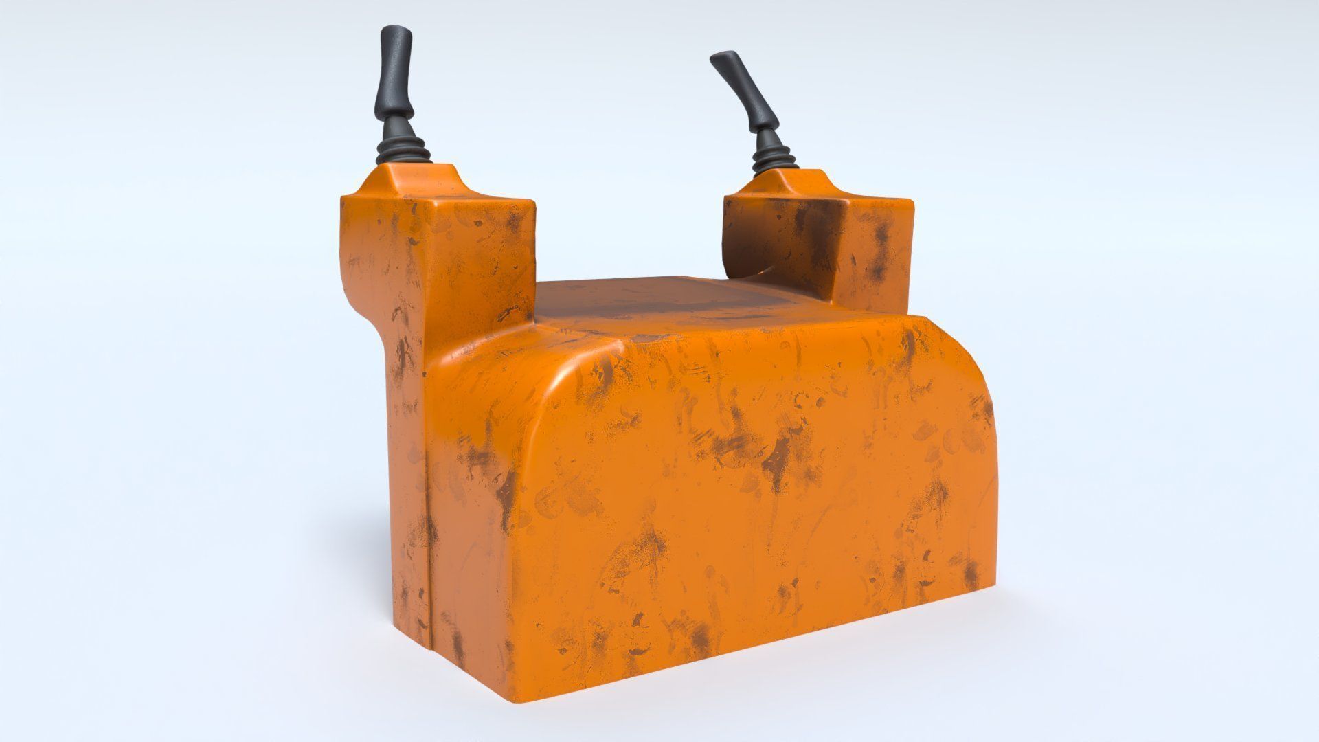 Vehicle Controller Dock with Joy stick ISO SAE controls Low-poly 3D model_13