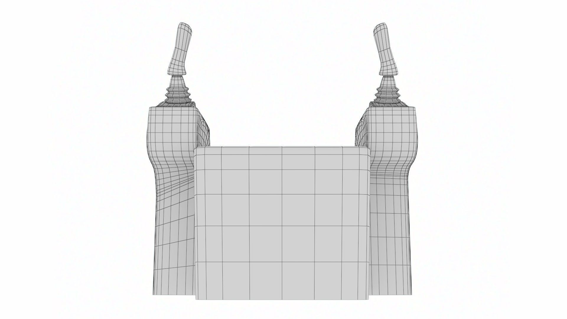 Vehicle Controller Dock with Joy stick ISO SAE controls Low-poly 3D model_23