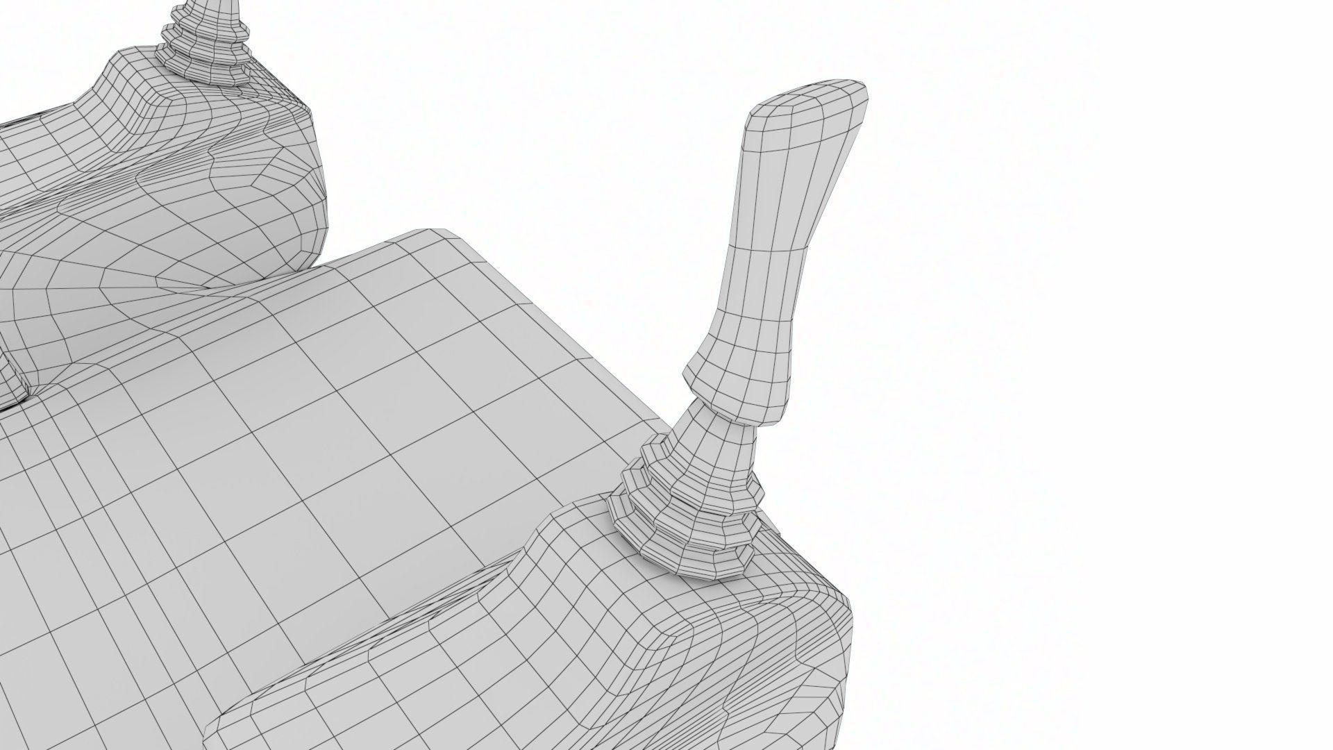 Vehicle Controller Dock with Joy stick ISO SAE controls Low-poly 3D model_17