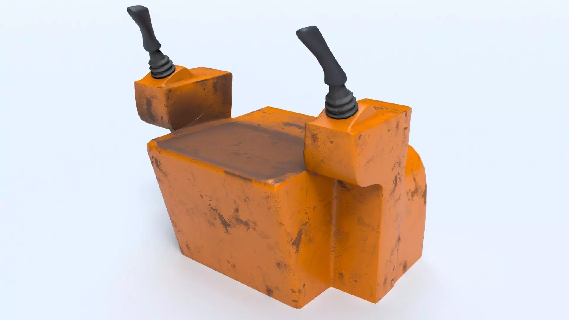 Vehicle Controller Dock with Joy stick ISO SAE controls Low-poly 3D model_0