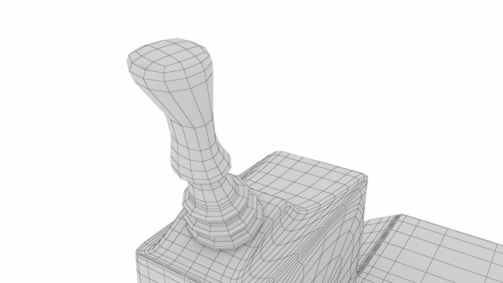 Vehicle Controller Dock with Joy stick ISO SAE controls Low-poly 3D model_16