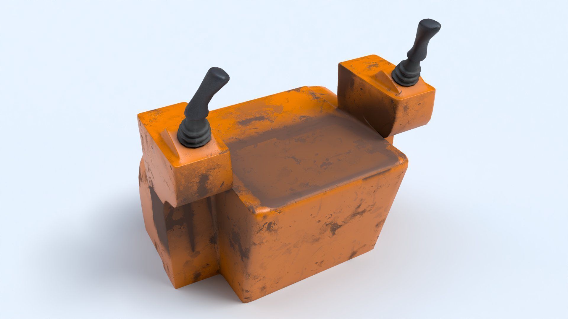 Vehicle Controller Dock with Joy stick ISO SAE controls Low-poly 3D model_2