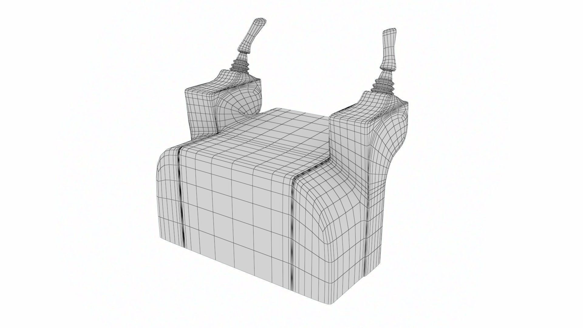 Vehicle Controller Dock with Joy stick ISO SAE controls Low-poly 3D model_18