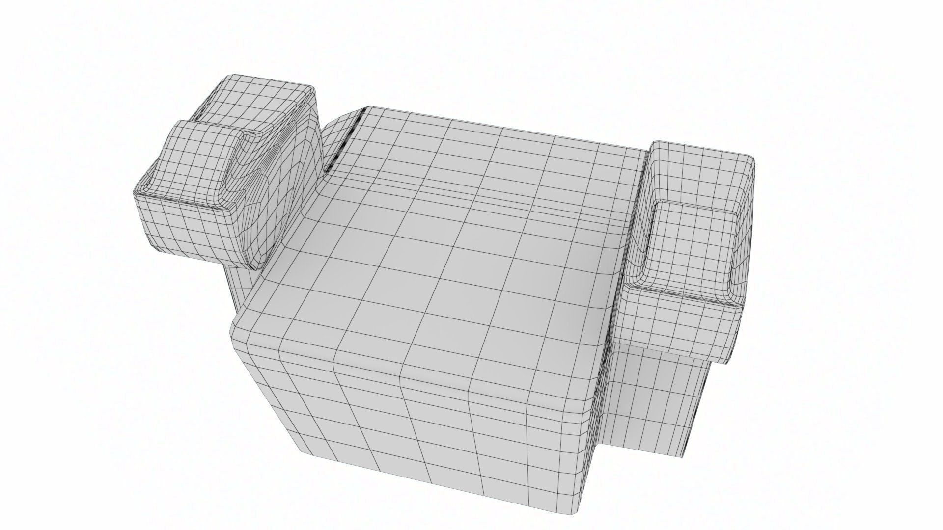 Vehicle Controller Dock with Joy stick ISO SAE controls Low-poly 3D model_26