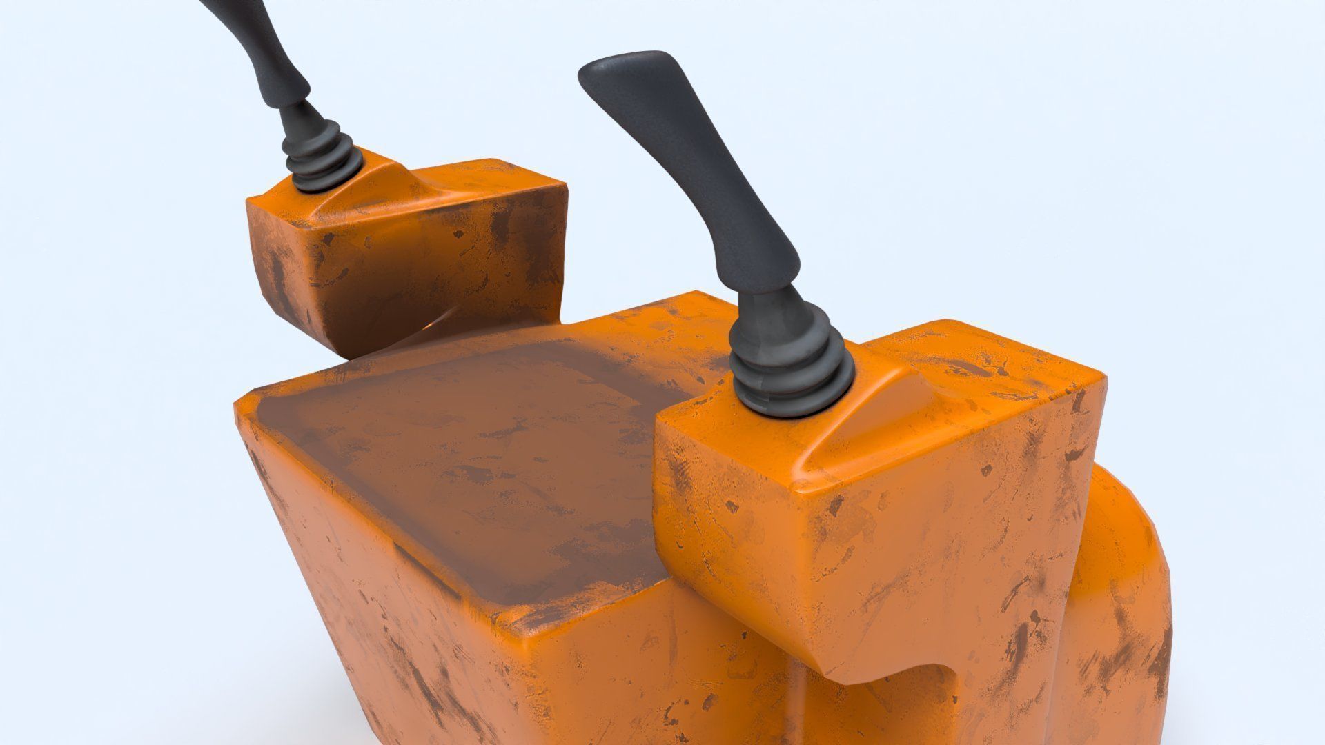 Vehicle Controller Dock with Joy stick ISO SAE controls Low-poly 3D model_9