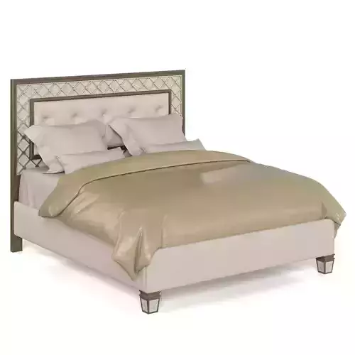 Sanctuary California King Mirrored Upholstered Bed PBR