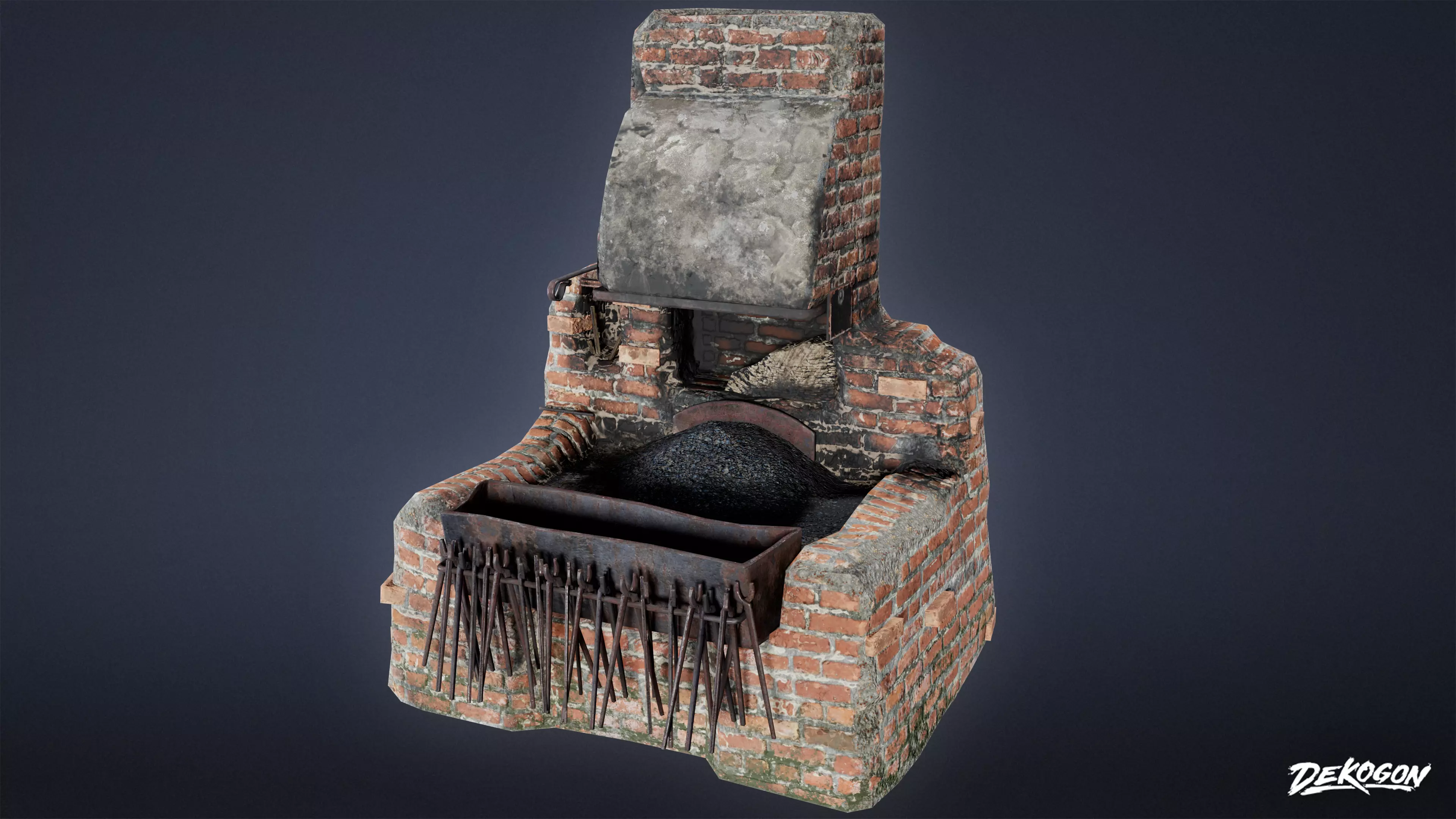 MEDIEVAL - Forge 01 - LOW POLY Low-poly 3D model