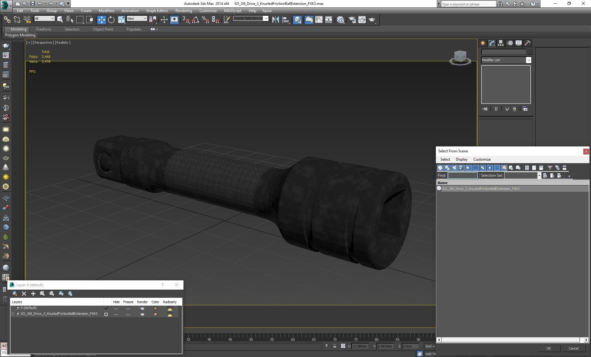 Socket Tool FXK3 Low-poly 3D model_21