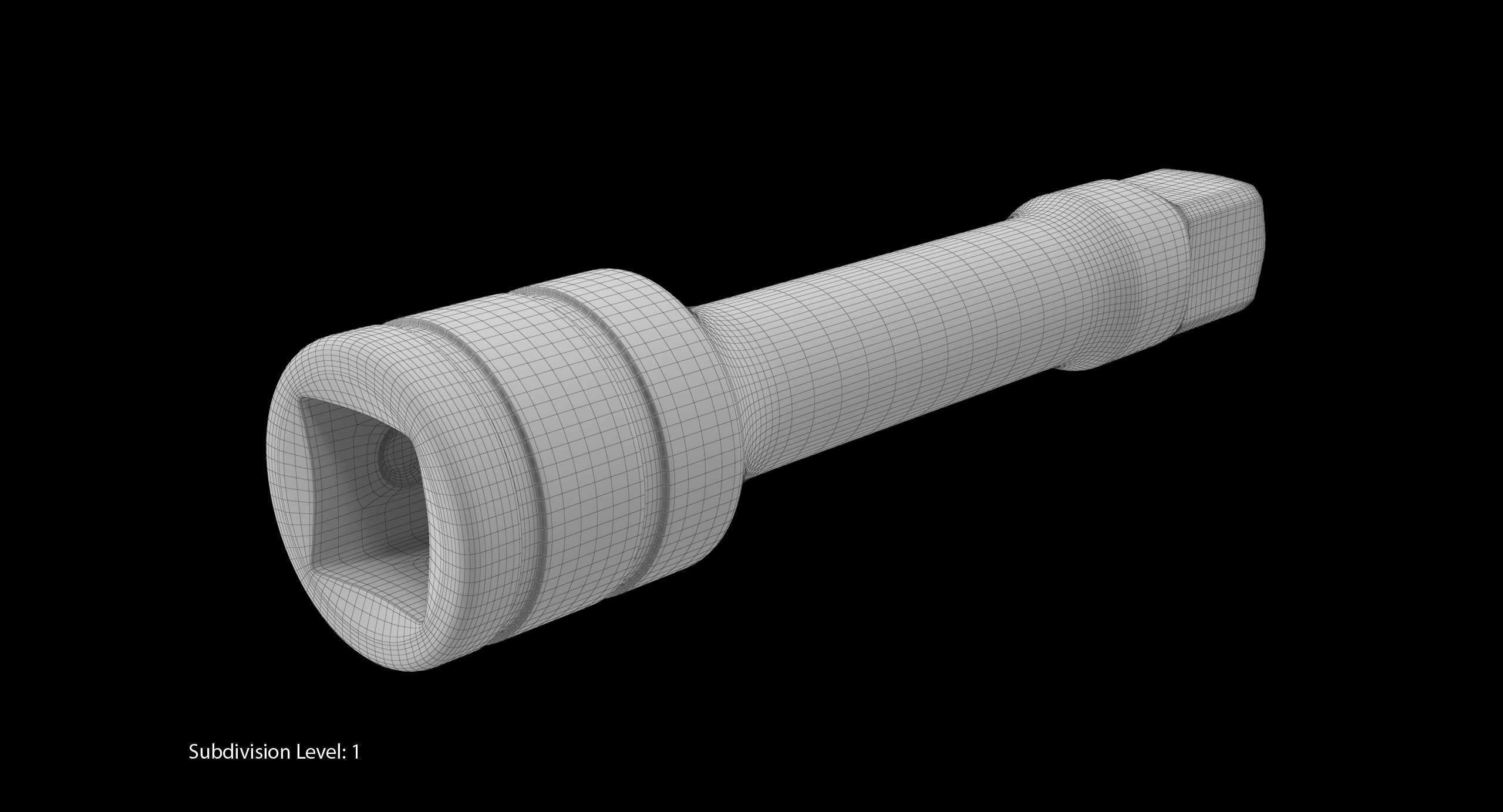 Socket Tool FXK3 Low-poly 3D model_17