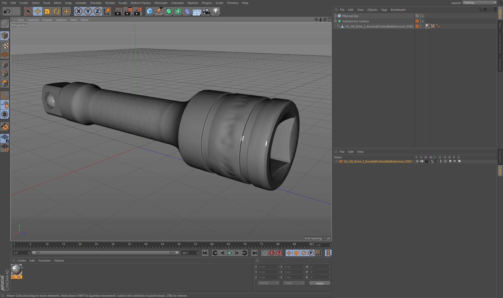 Socket Tool FXK3 Low-poly 3D model_26