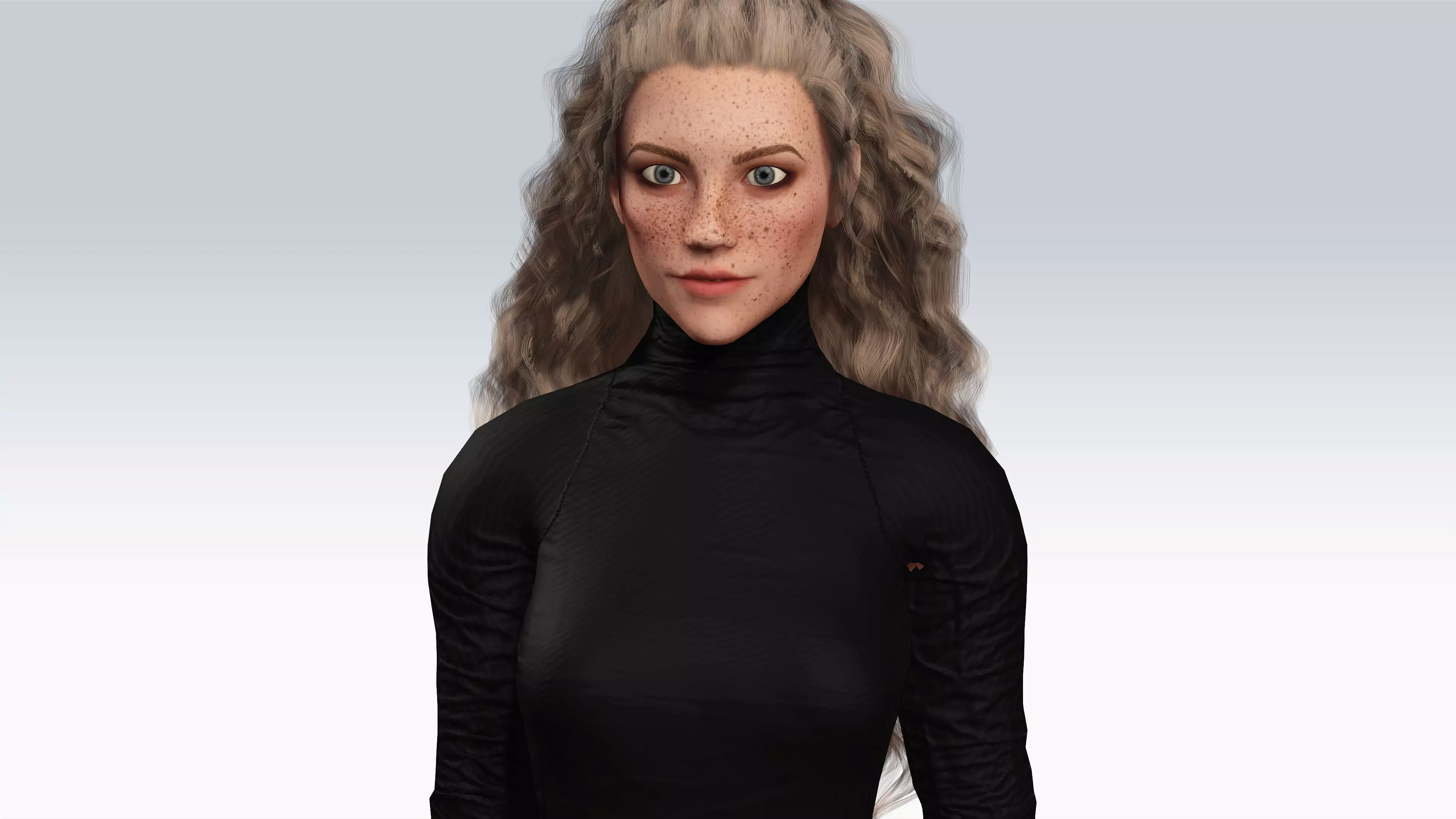 Sexy Character - Fully Rigged 3D model  Low-poly 3D model_0