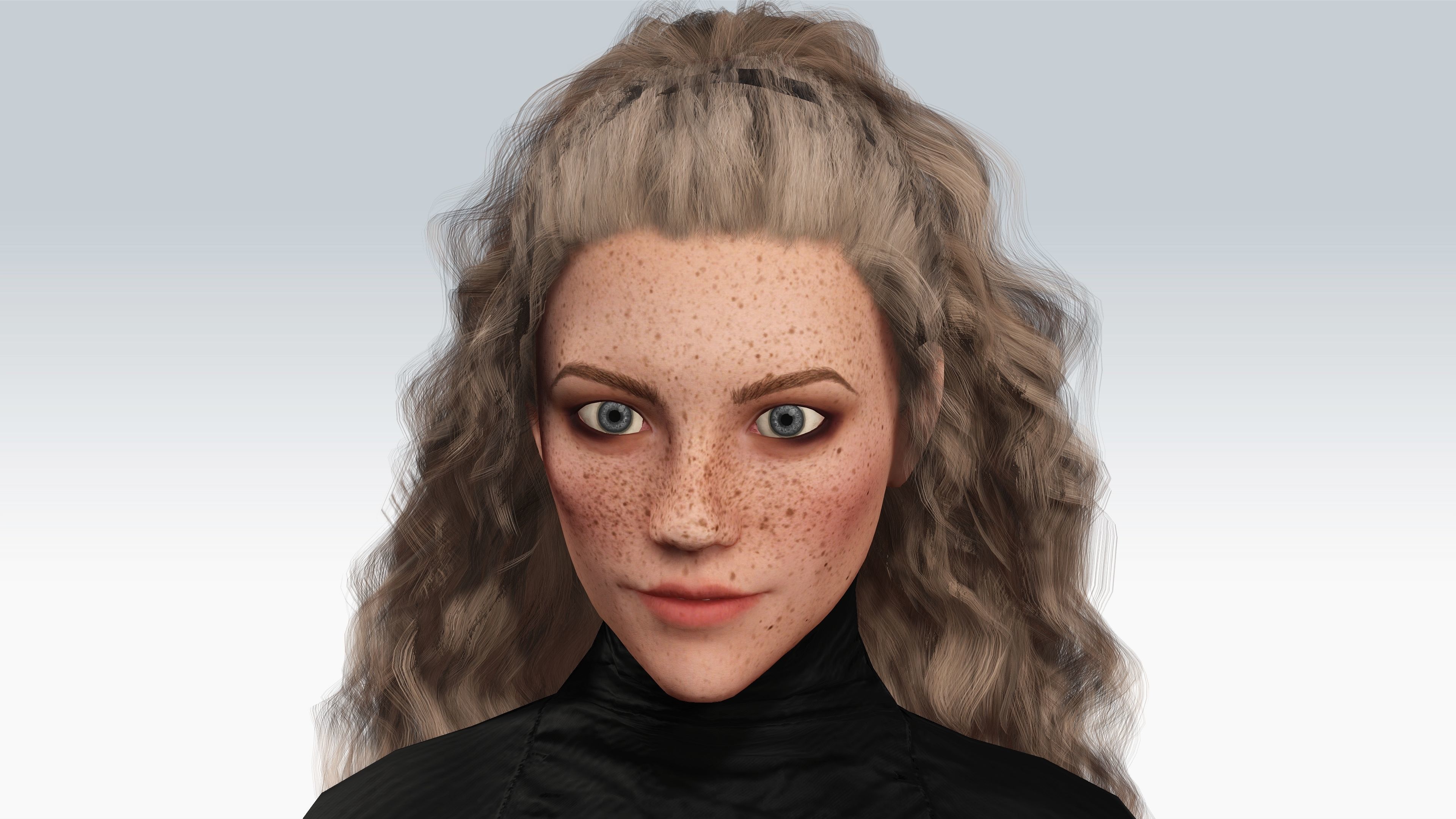 Sexy Character - Fully Rigged 3D model  Low-poly 3D model_1