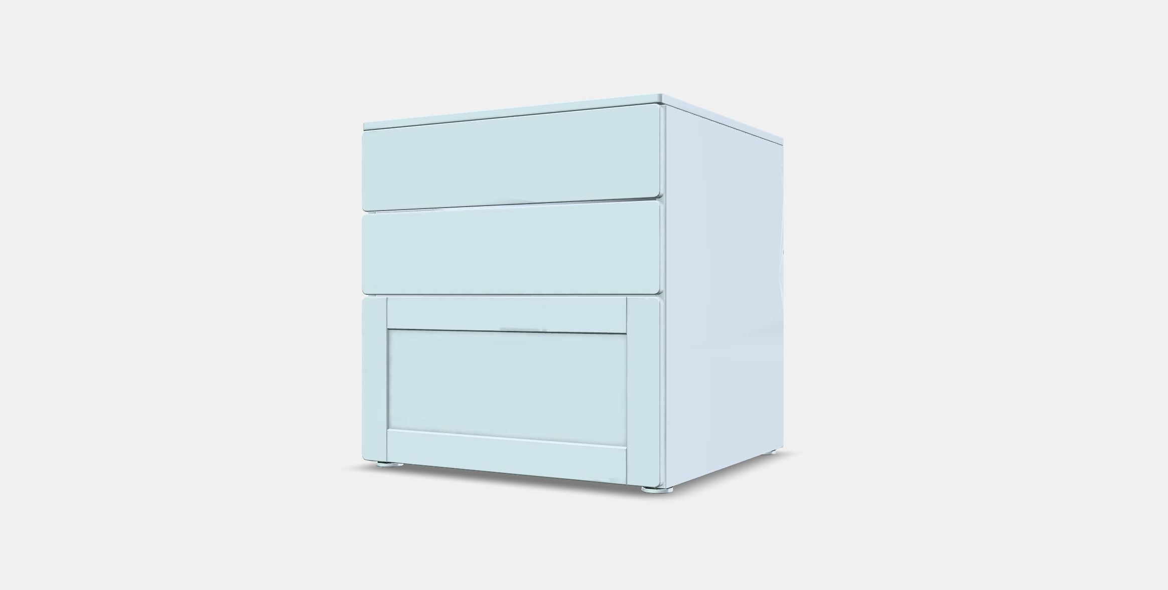 SMASTAD - PLATSA Chest of 3 drawers 2 Low-poly 3D model_12