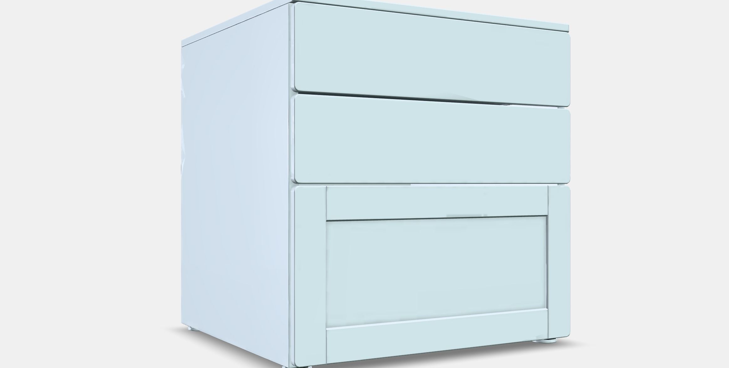 SMASTAD - PLATSA Chest of 3 drawers 2 Low-poly 3D model_9