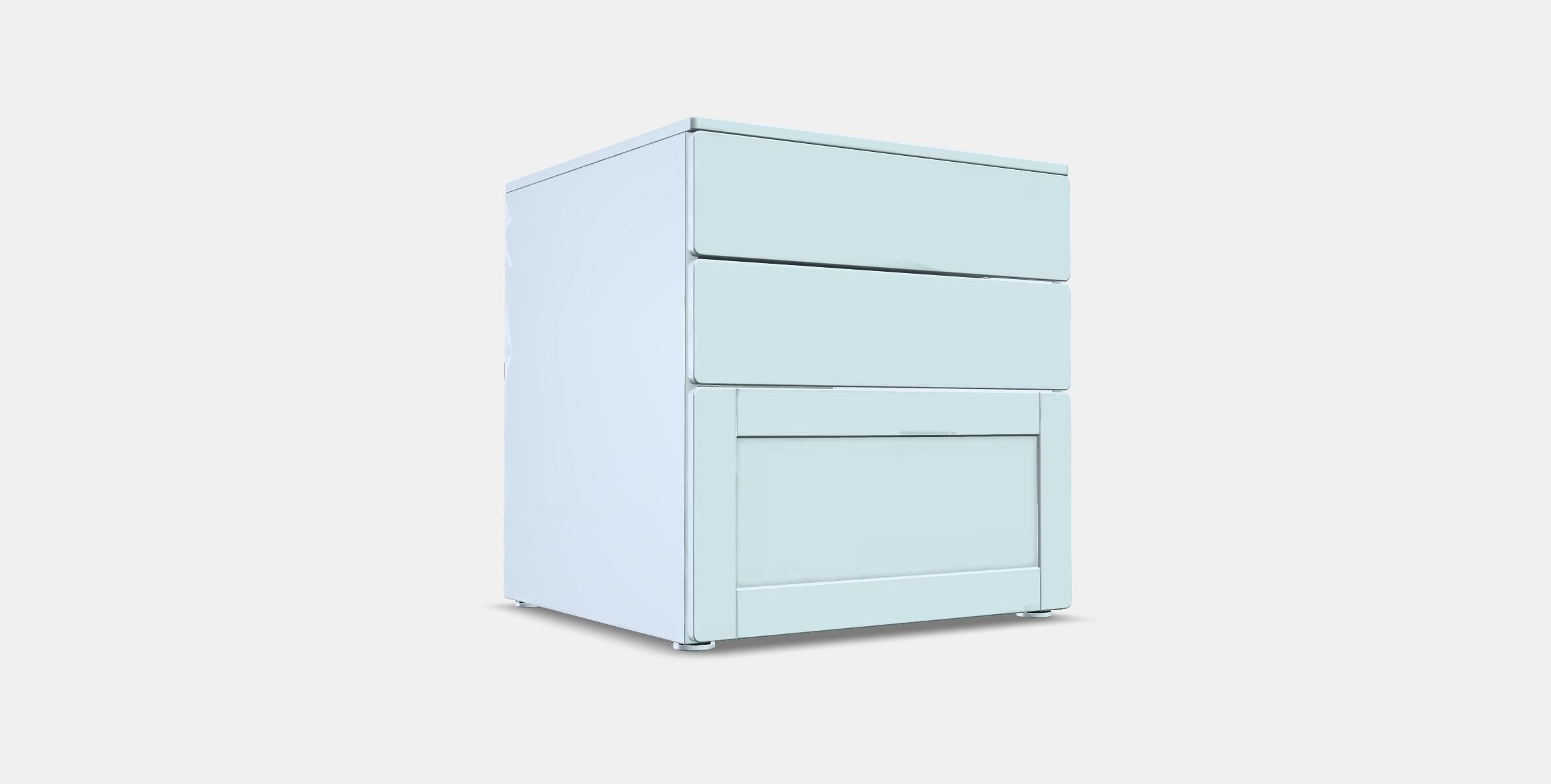 SMASTAD - PLATSA Chest of 3 drawers 2 Low-poly 3D model_2