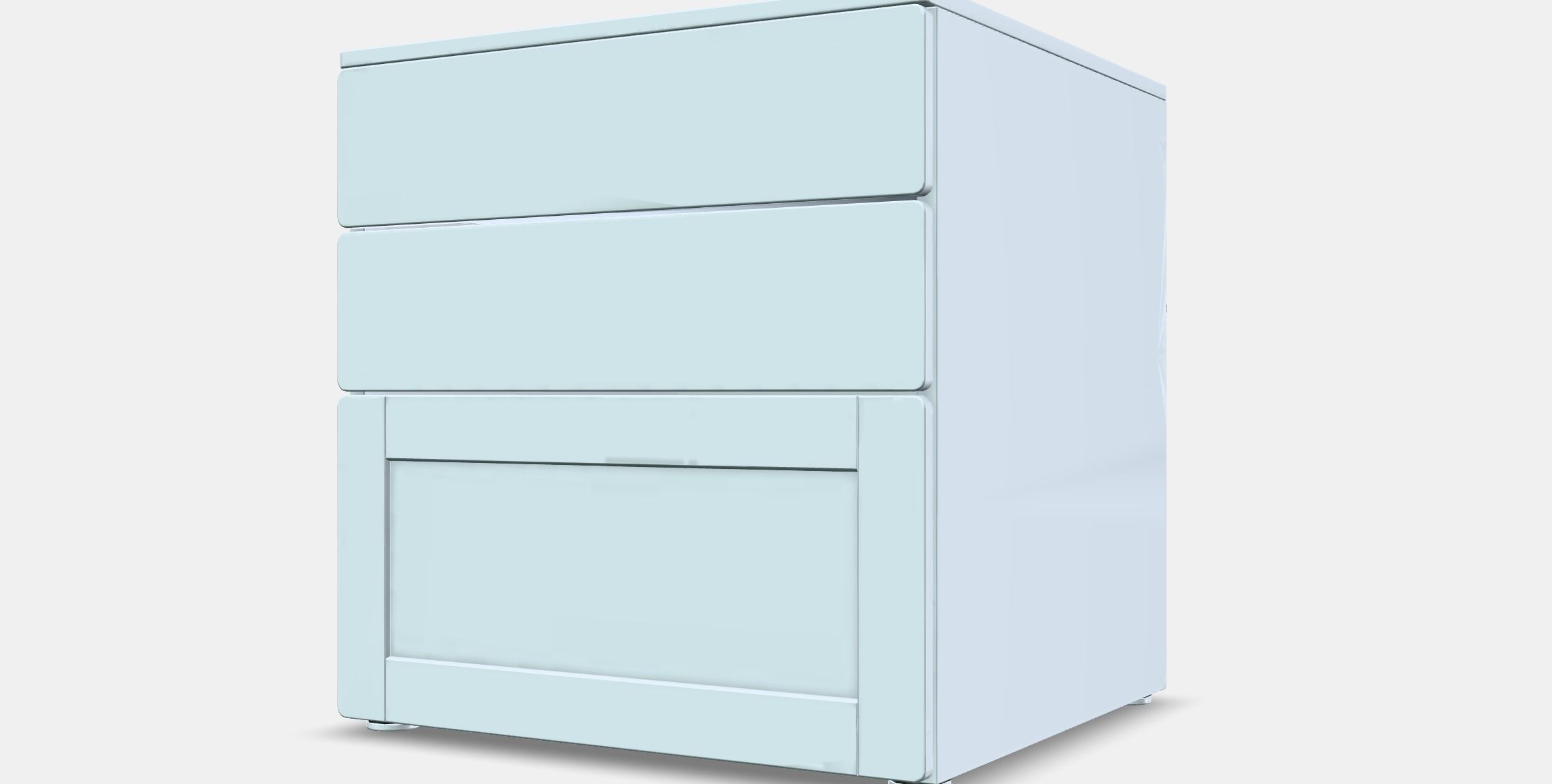 SMASTAD - PLATSA Chest of 3 drawers 2 Low-poly 3D model_13