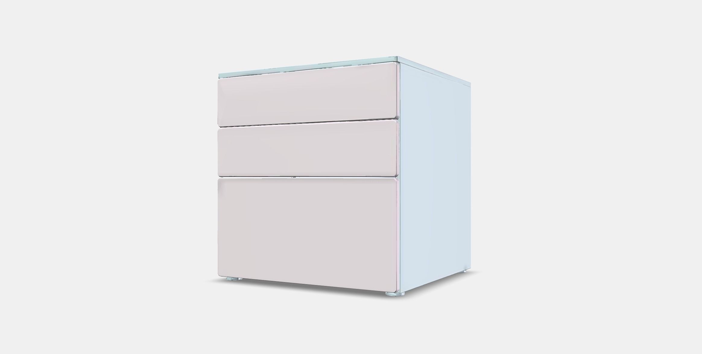 SMASTAD - PLATSA Chest of 3 drawers 3 Low-poly 3D model_11