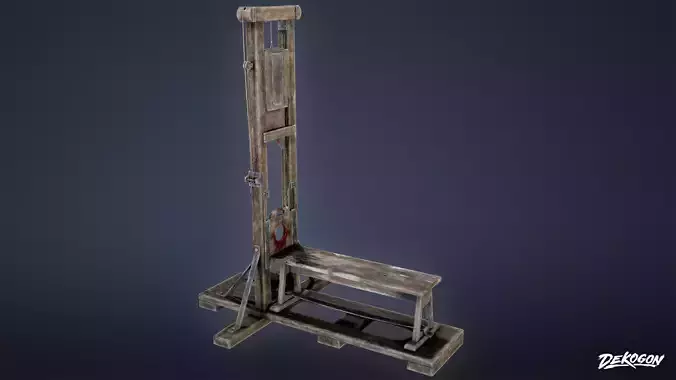 MEDIEVAL - Guillotine 01 - LOW POLY
