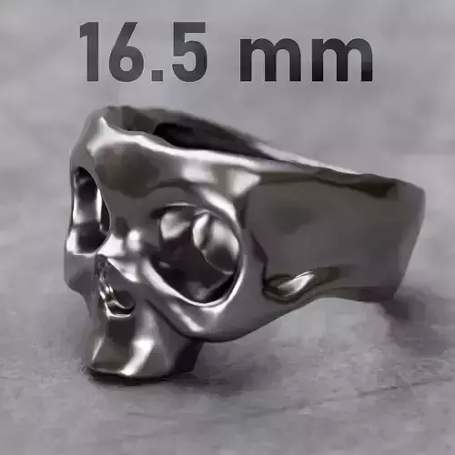 3D Printable Skull Ring for Jewelry 3D print model