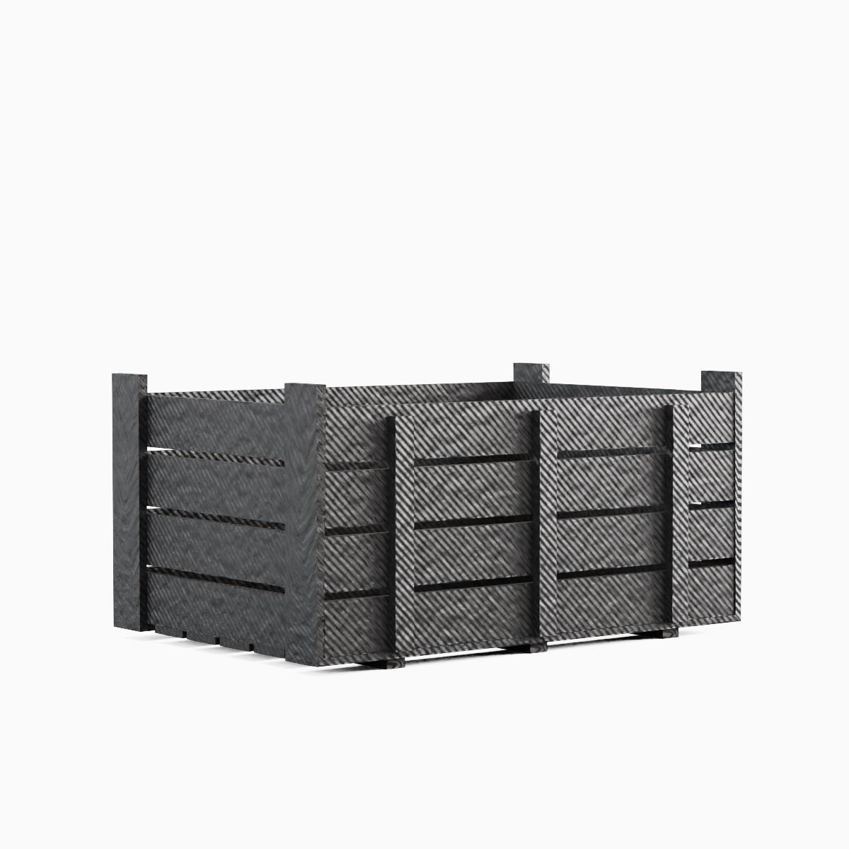 Plastic Crate 02 Low-poly 3D model_2