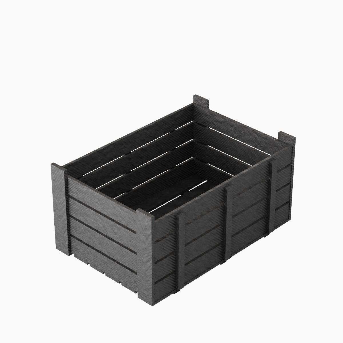 Plastic Crate 02 Low-poly 3D model_9
