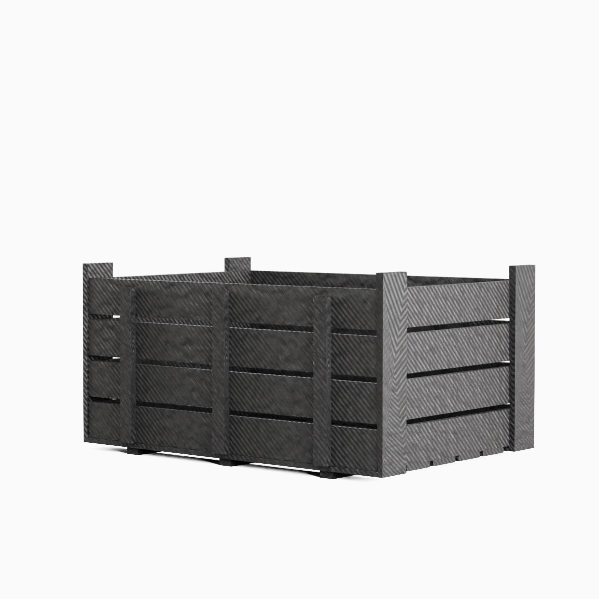 Plastic Crate 02 Low-poly 3D model_3
