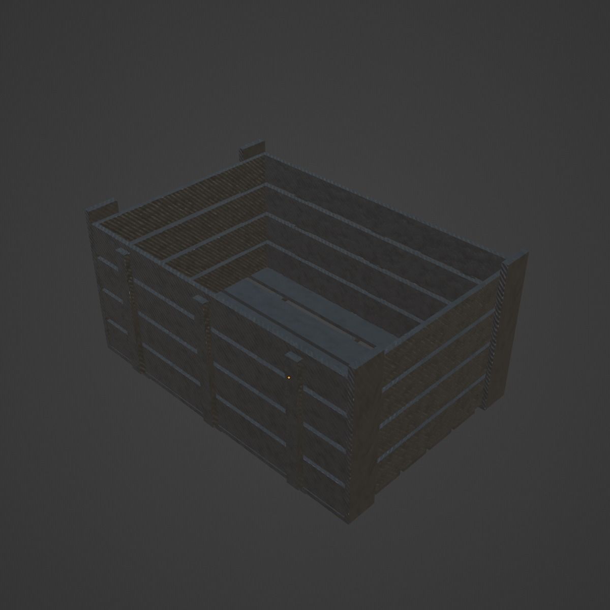 Plastic Crate 02 Low-poly 3D model_10