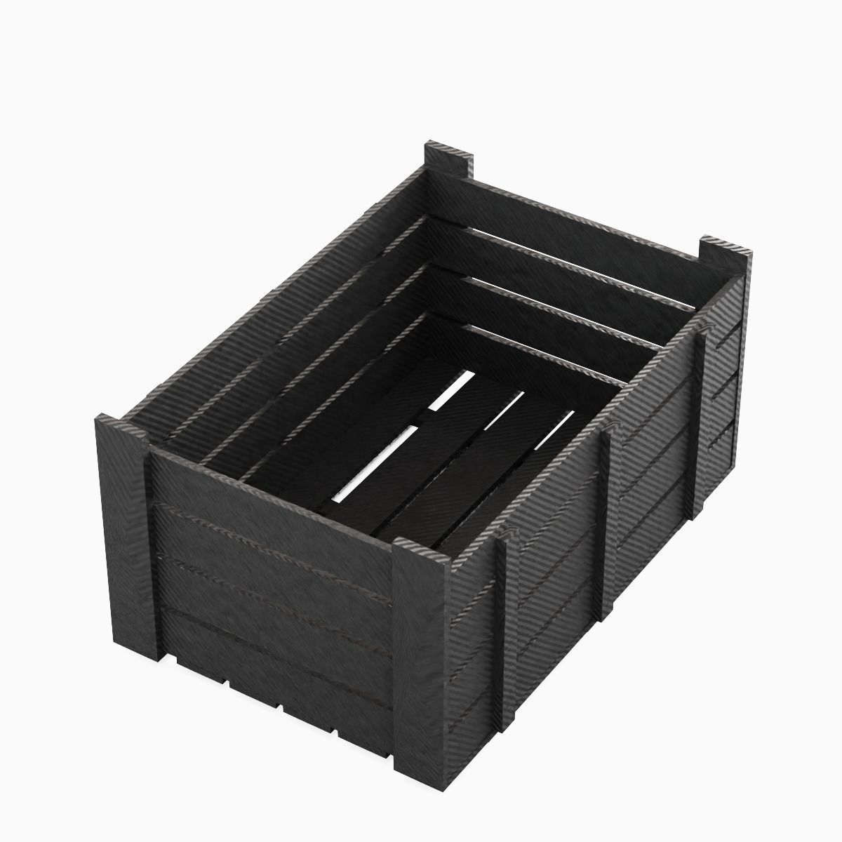 Plastic Crate 02 Low-poly 3D model_7