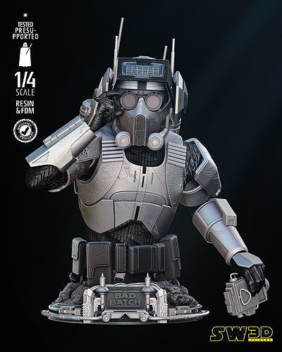 STAR WARS Tech Bust Tested for 3D Printing 3D 3D print model