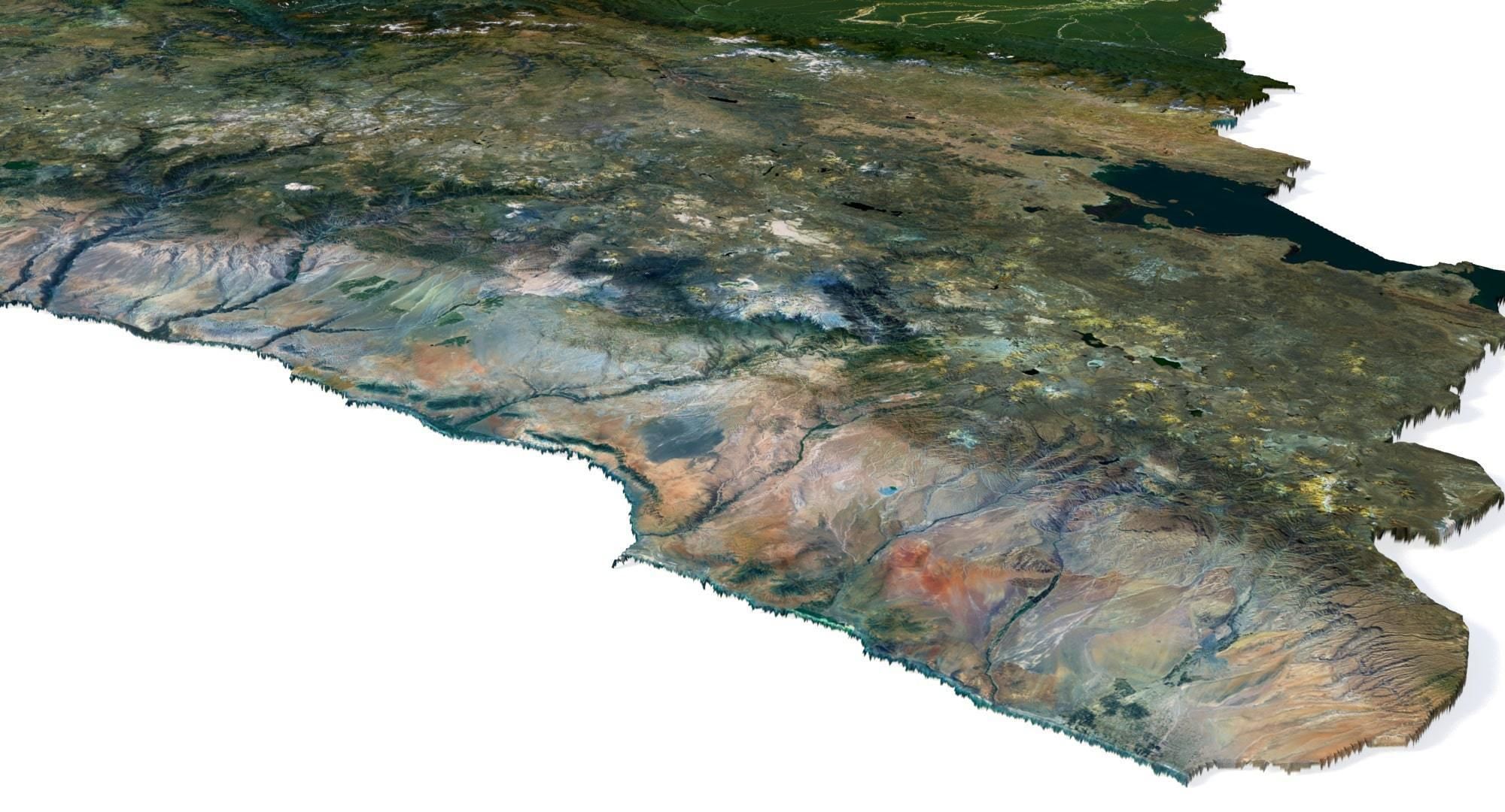 Peru Terrain 3D Map 3D model_12