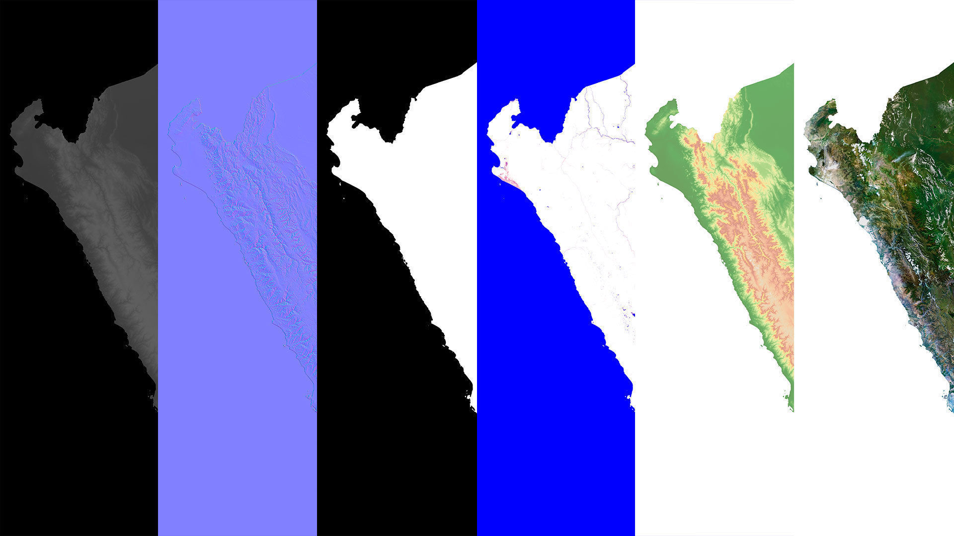 Peru Terrain 3D Map 3D model_15