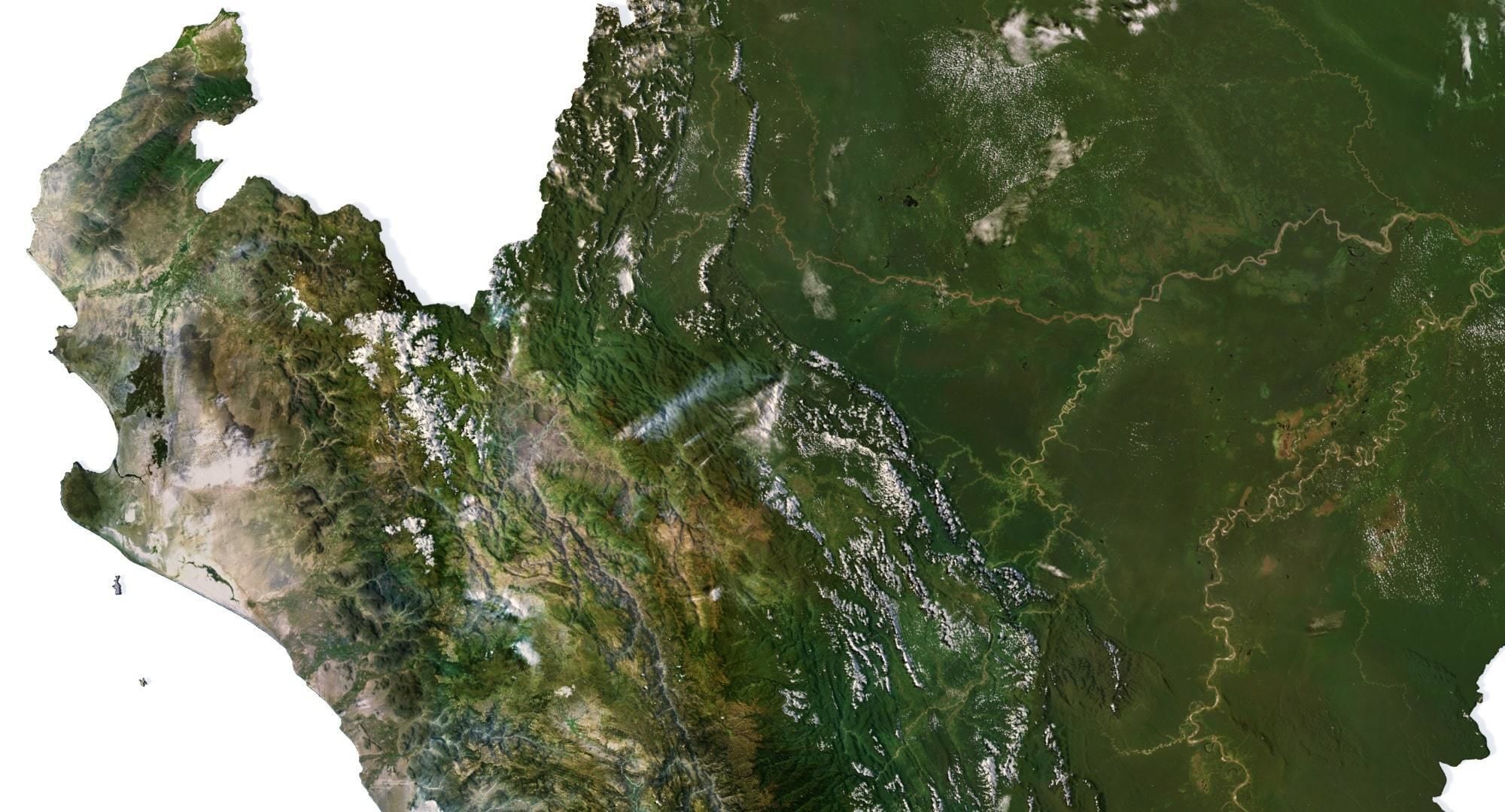 Peru Terrain 3D Map 3D model_2