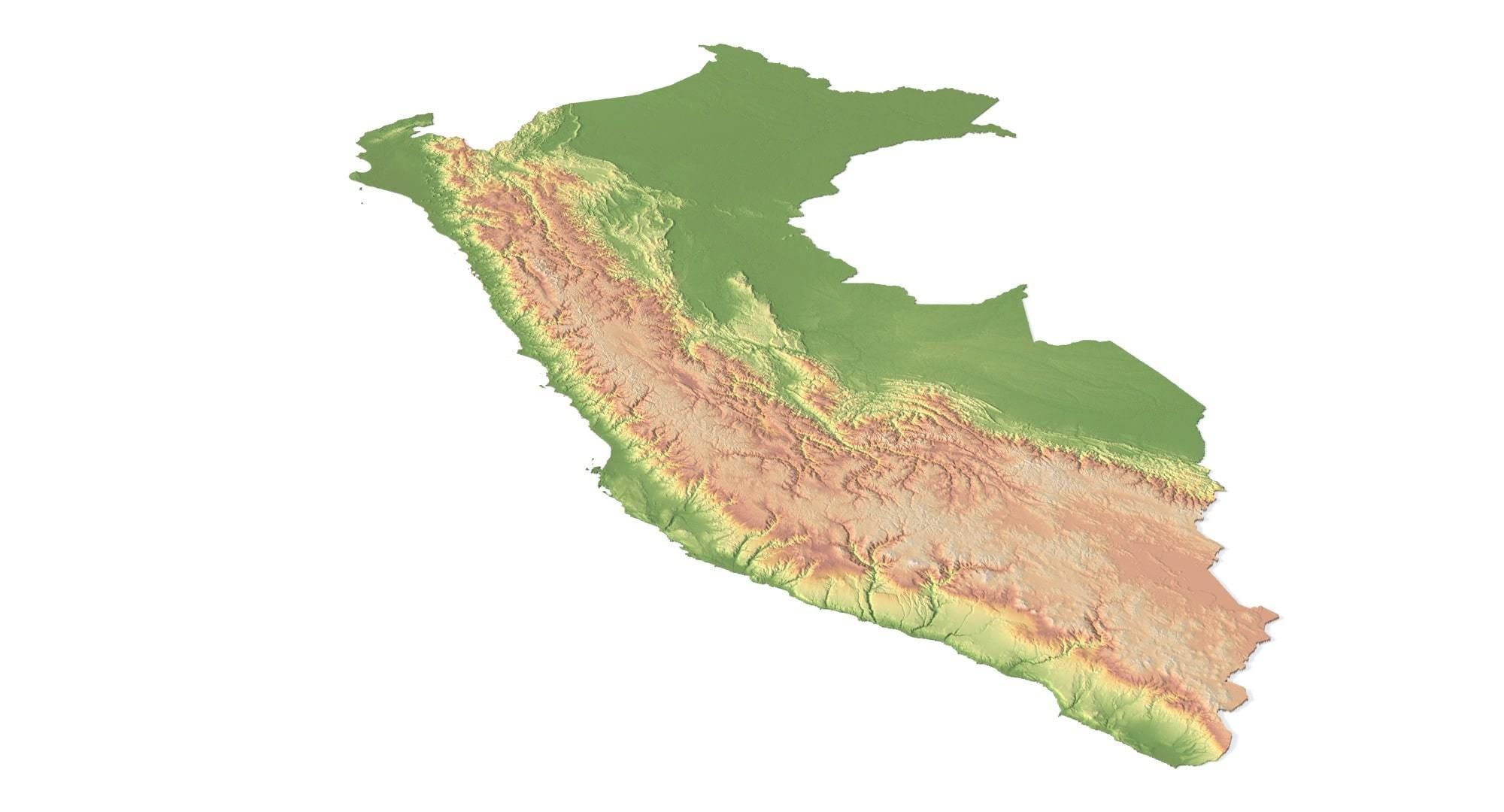 Peru Terrain 3D Map 3D model_8