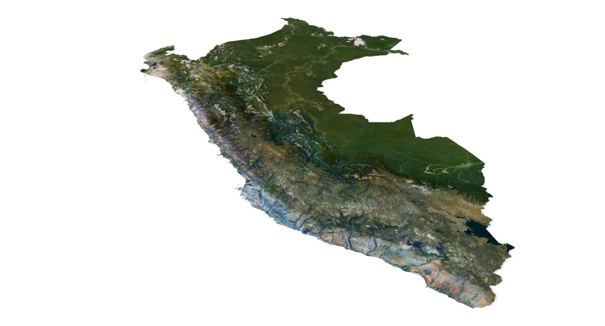 Peru Terrain 3D Map 3D model_7