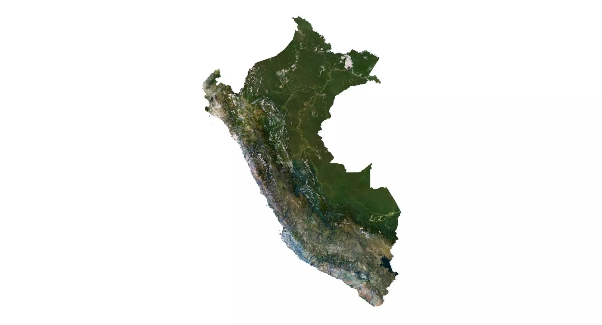 Peru Terrain 3D Map 3D model_0