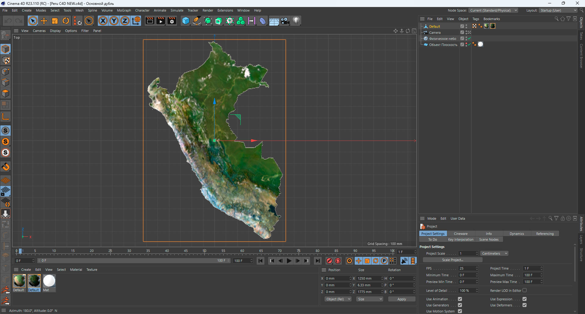 Peru Terrain 3D Map 3D model_14