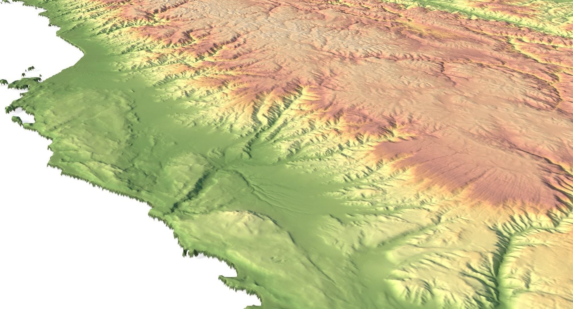 Peru Terrain 3D Map 3D model_11