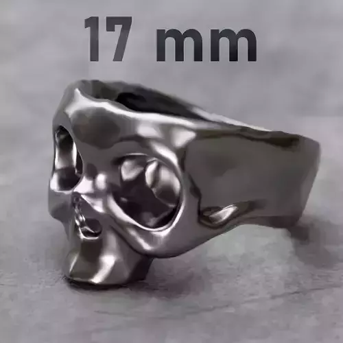 3D Printable Skull Ring for Jewelry 3D print model