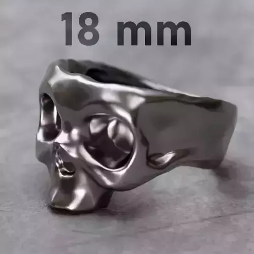 3D Printable Skull Ring for Jewelry 3D print model