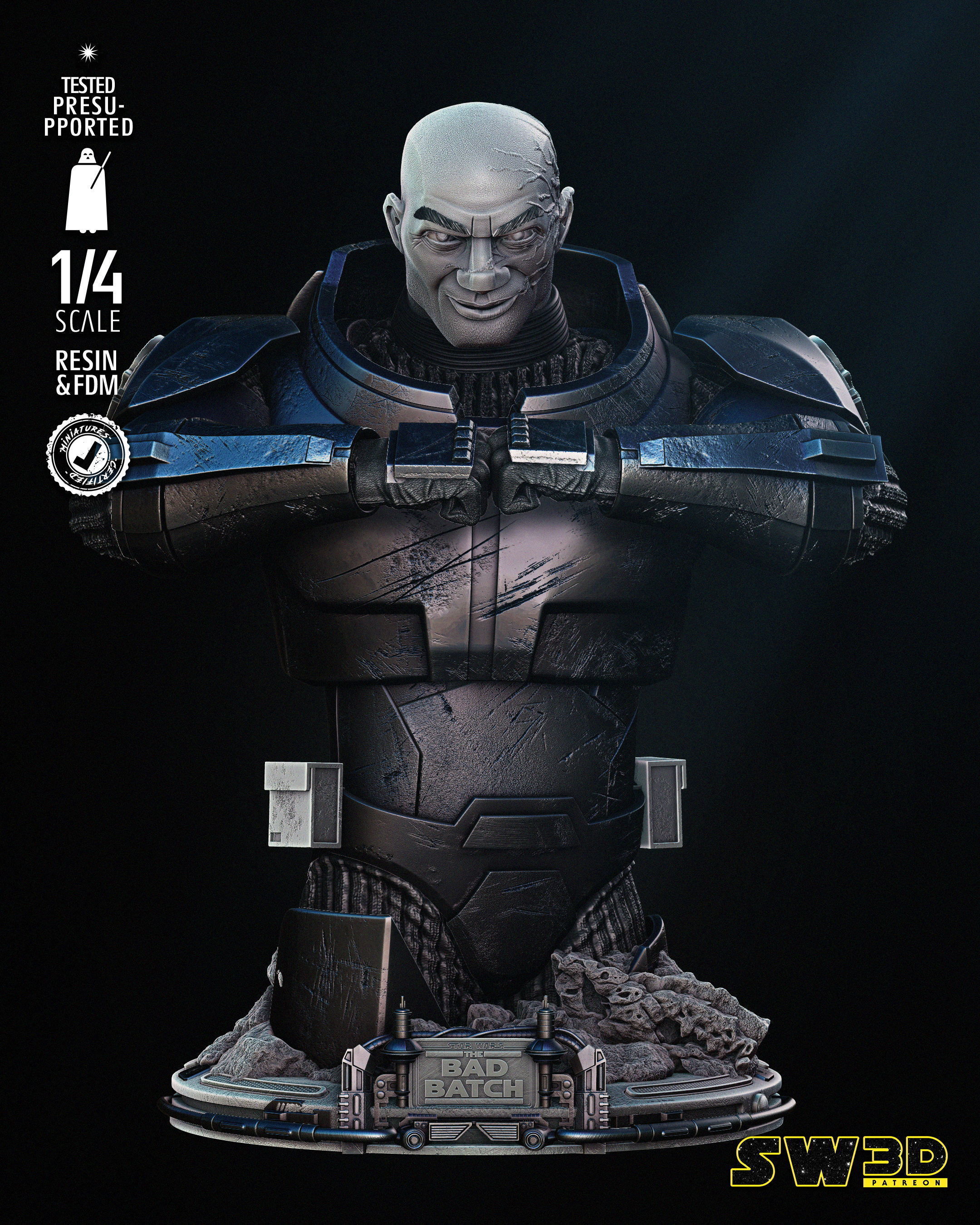 STAR WARS Wrecker Bust Tested for 3D Printing 3D print model_16