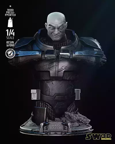 STAR WARS Wrecker Bust Tested for 3D Printing