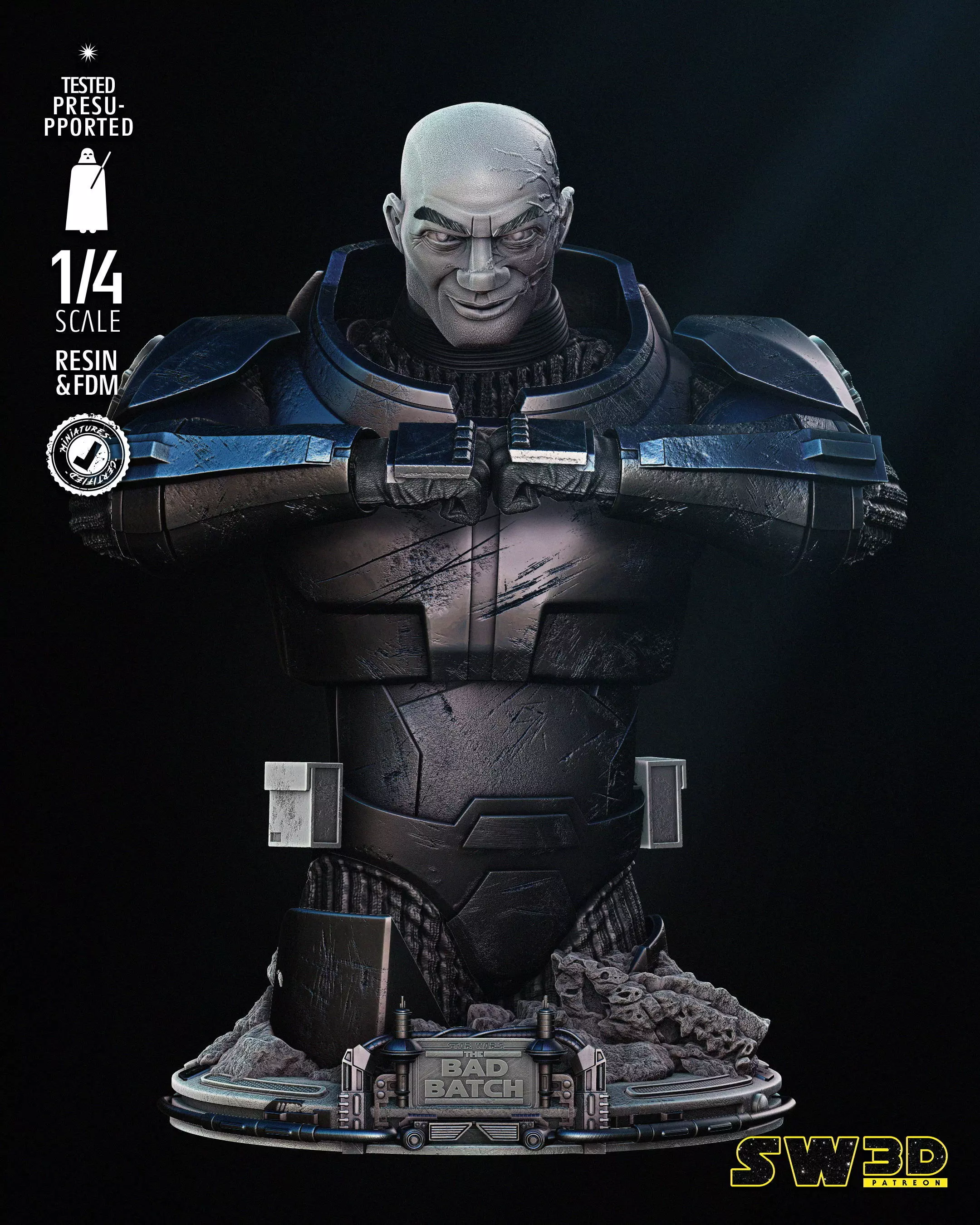 STAR WARS Wrecker Bust Tested for 3D Printing 3D print model_0