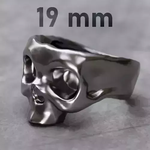 3D Printable Skull Ring for Jewelry 3D print model