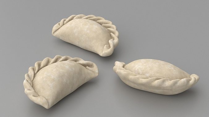 Pierogi Dumpling Raw 3D model 3