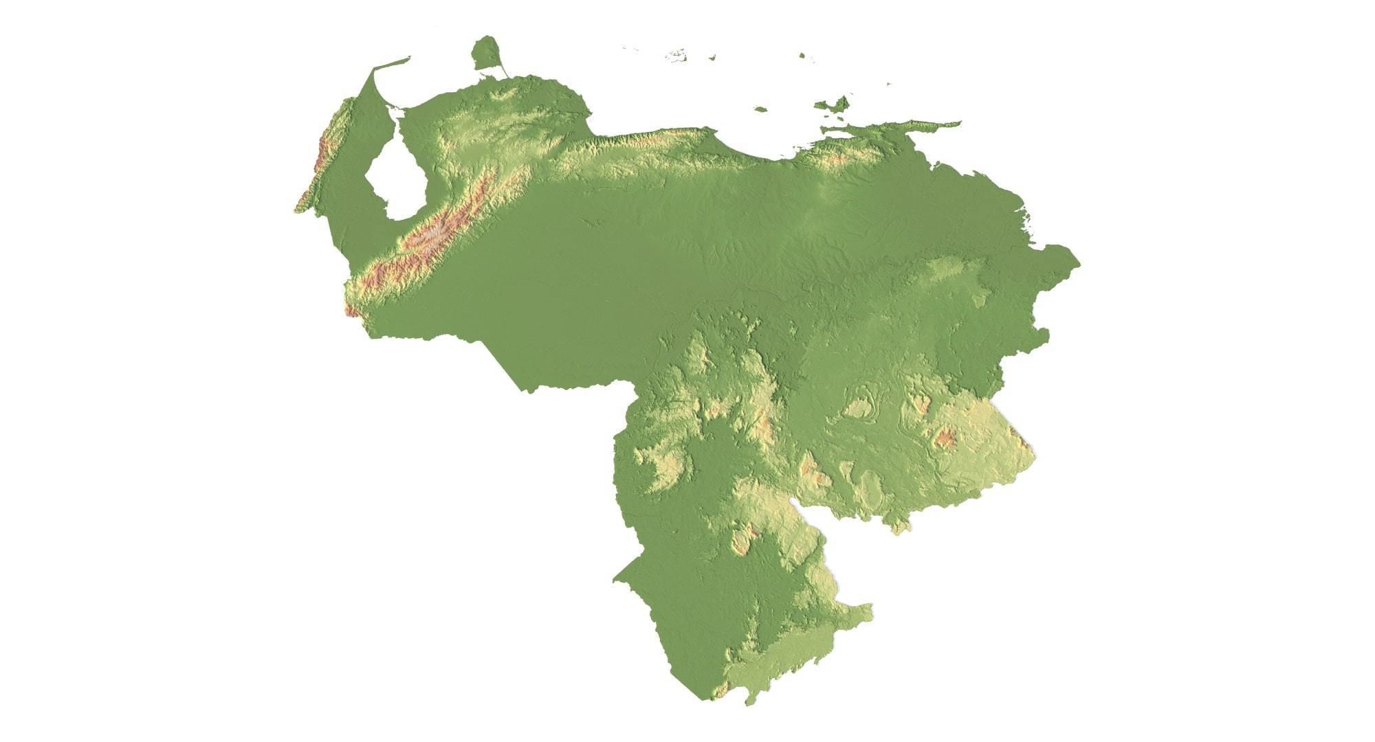 Venezuela Terrain 3D Map 3D model_1