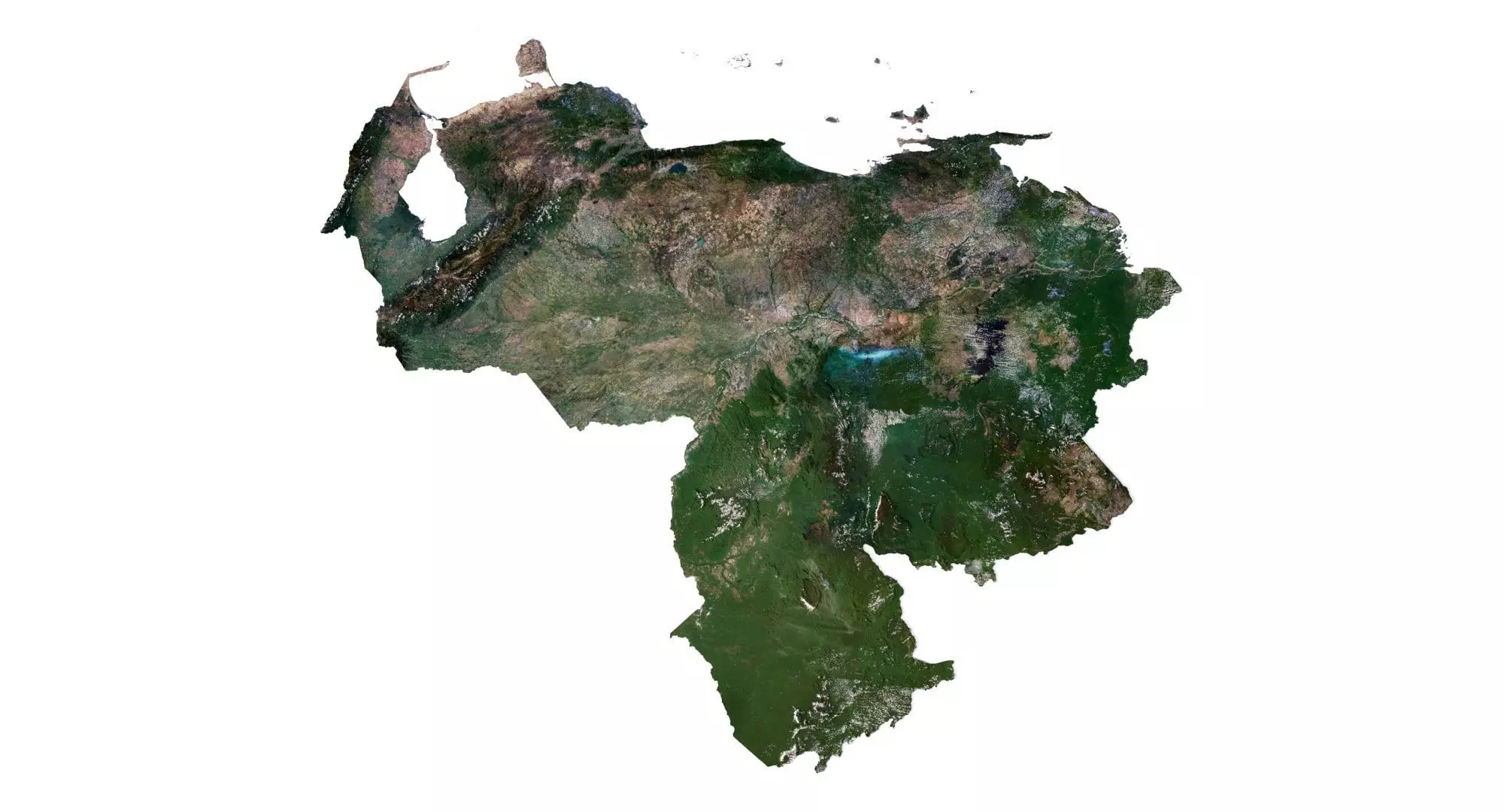 Venezuela Terrain 3D Map 3D model_0