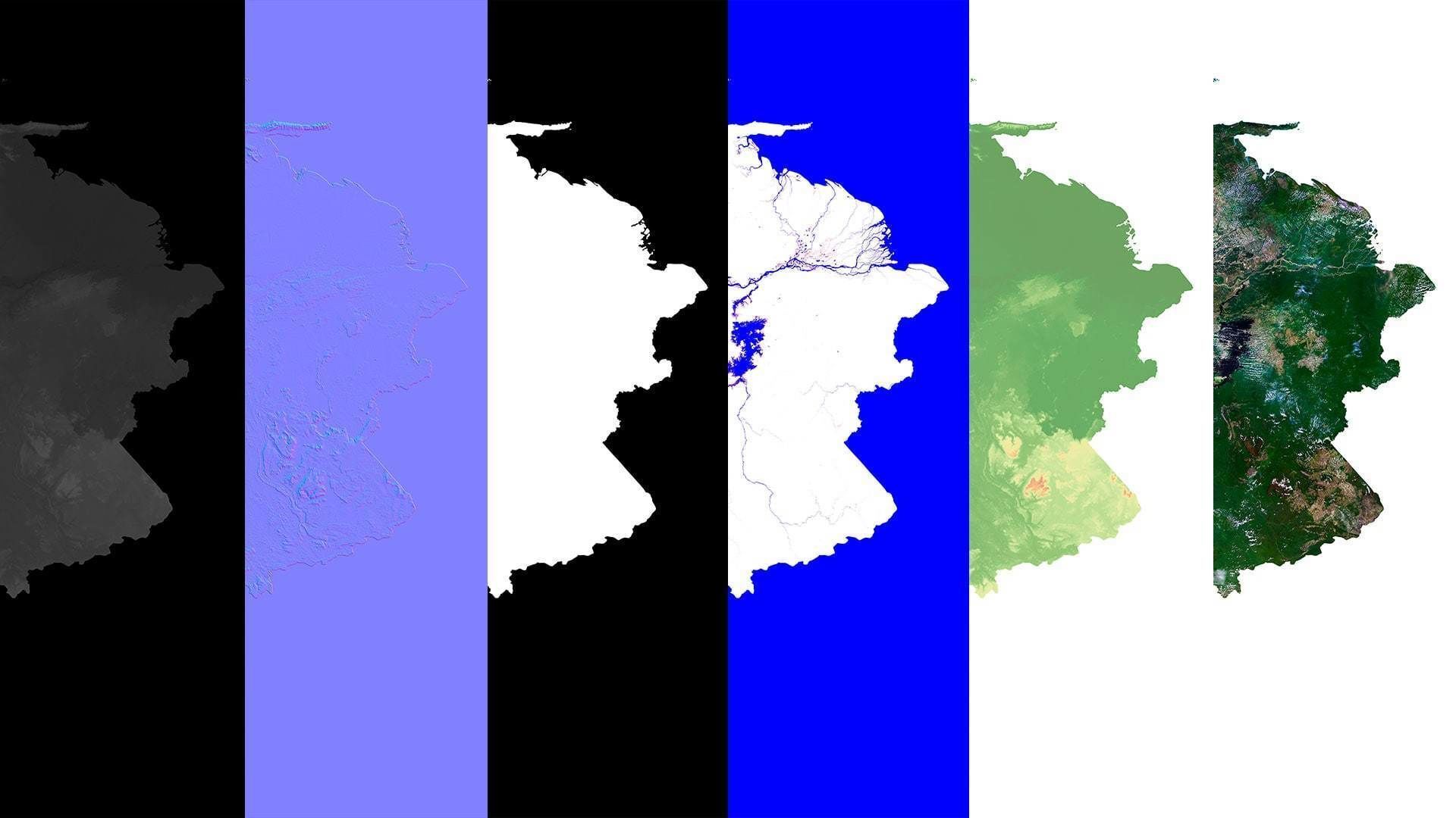 Venezuela Terrain 3D Map 3D model_13